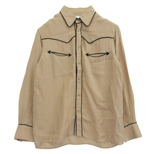 UNITED ARROWS ユナイテッドアローズ 5511-199-0187 & SONS アンドサンズ CUP WESTERN SHIRT カップ ウエスタン 長袖 シャツ ベージュ系 M【中古】