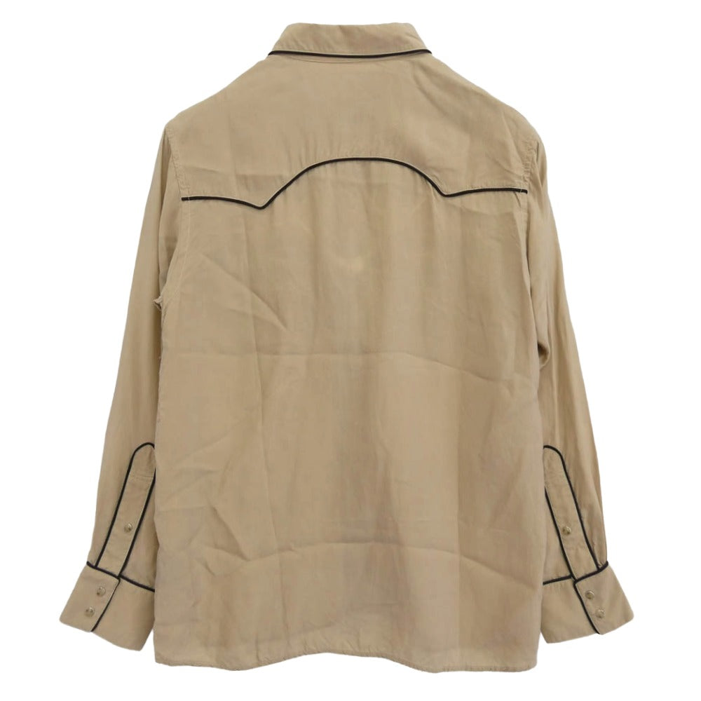 UNITED ARROWS ユナイテッドアローズ 5511-199-0187 & SONS アンドサンズ CUP WESTERN SHIRT カップ ウエスタン 長袖 シャツ ベージュ系 M【中古】