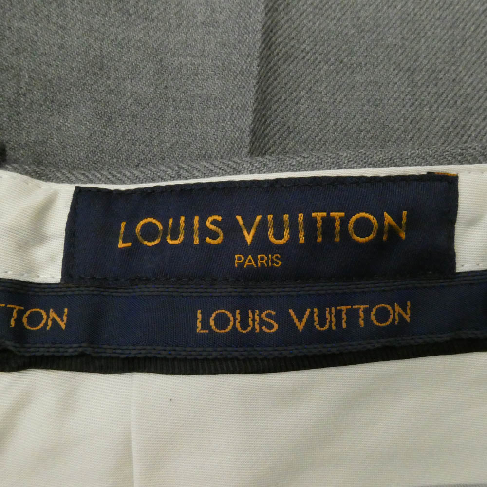 LOUIS VUITTON ルイ・ヴィトン VCCM04 2タック ウール スラックス パンツ グレー系 38【中古】