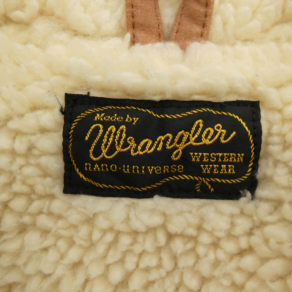 Wrangler ラングラー S9127 × nano universe ボア ランチ ジャケット オレンジ系 M【中古】