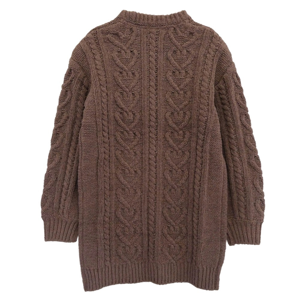 ジェラートピケ PWNO251073 ハートアラン ニット ワンピース ブラウン系 ONE SIZE【極上美品】【中古】