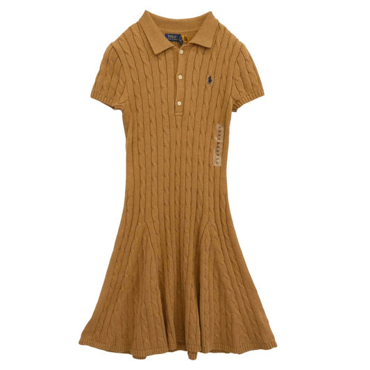 POLO RALPH LAUREN ポロ・ラルフローレン ニット ドレス ワンピース ライトブラウン系 XS【極上美品】【中古】
