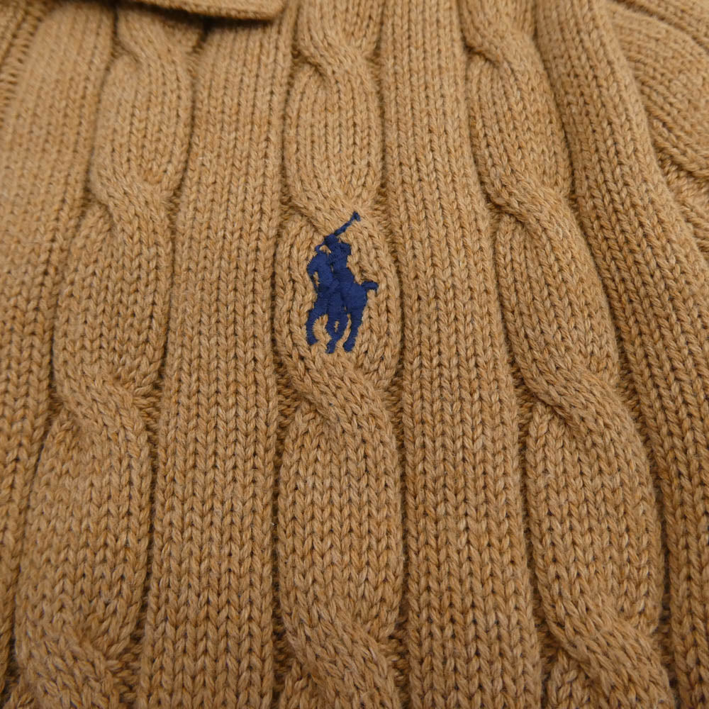POLO RALPH LAUREN ポロ・ラルフローレン ニット ドレス ワンピース ライトブラウン系 XS【極上美品】【中古】