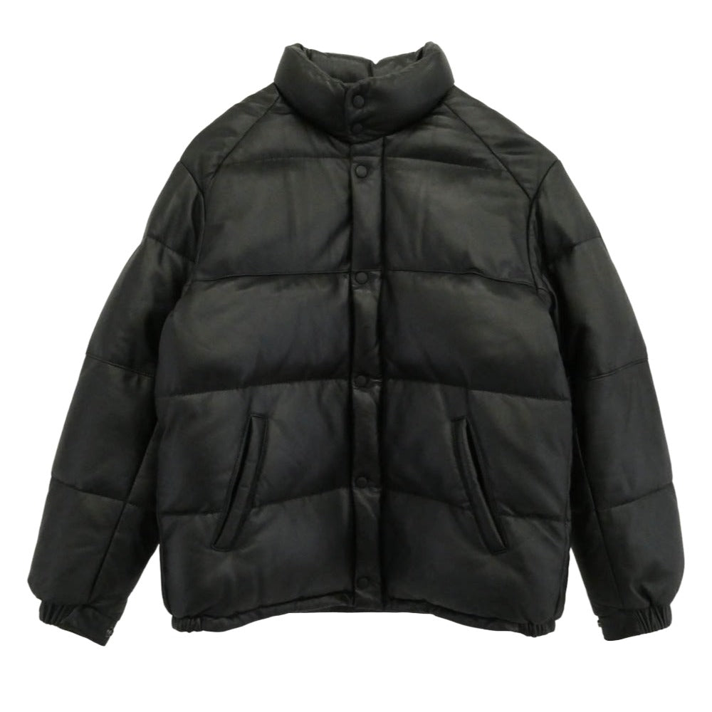 schott ショット 3191072 NANO universe ナノユニバース別注 レザー ダウン ジャケット ブラック系 L【中古】
