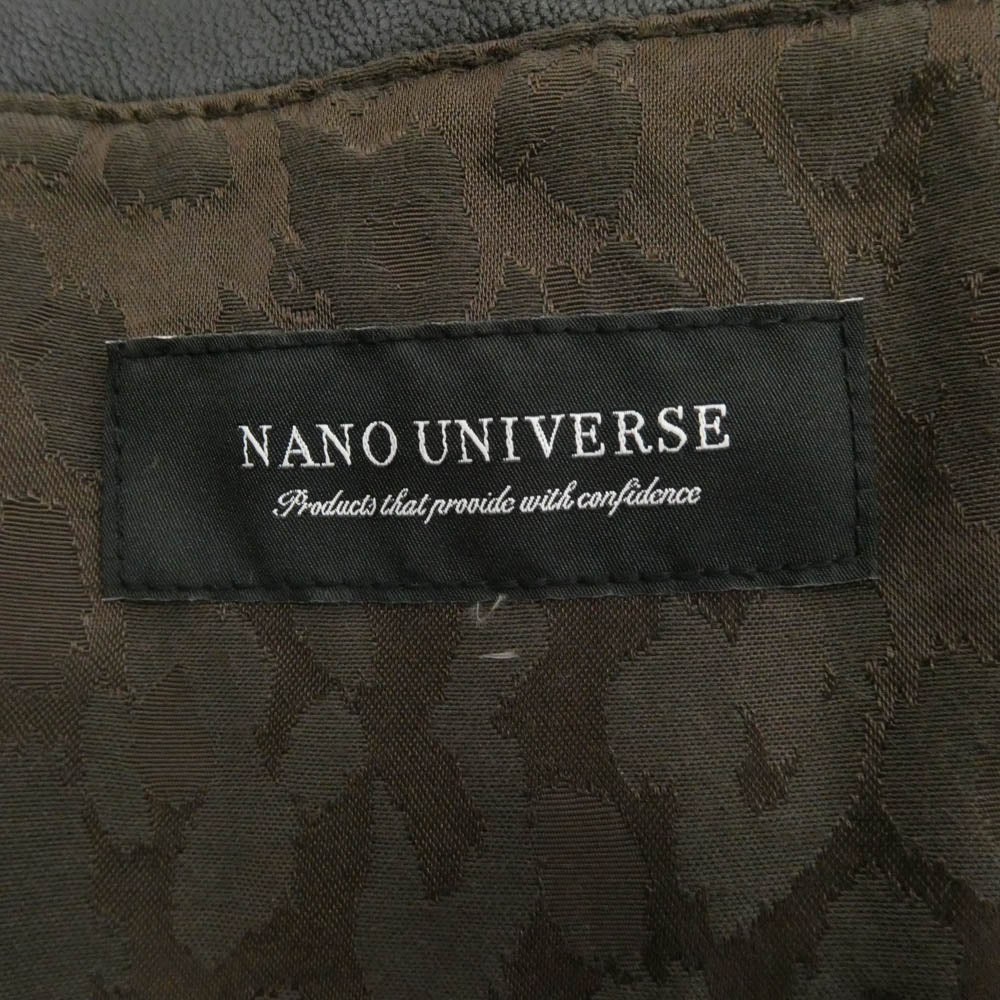 schott ショット 3191072 NANO universe ナノユニバース別注 レザー ダウン ジャケット ブラック系 L【中古】