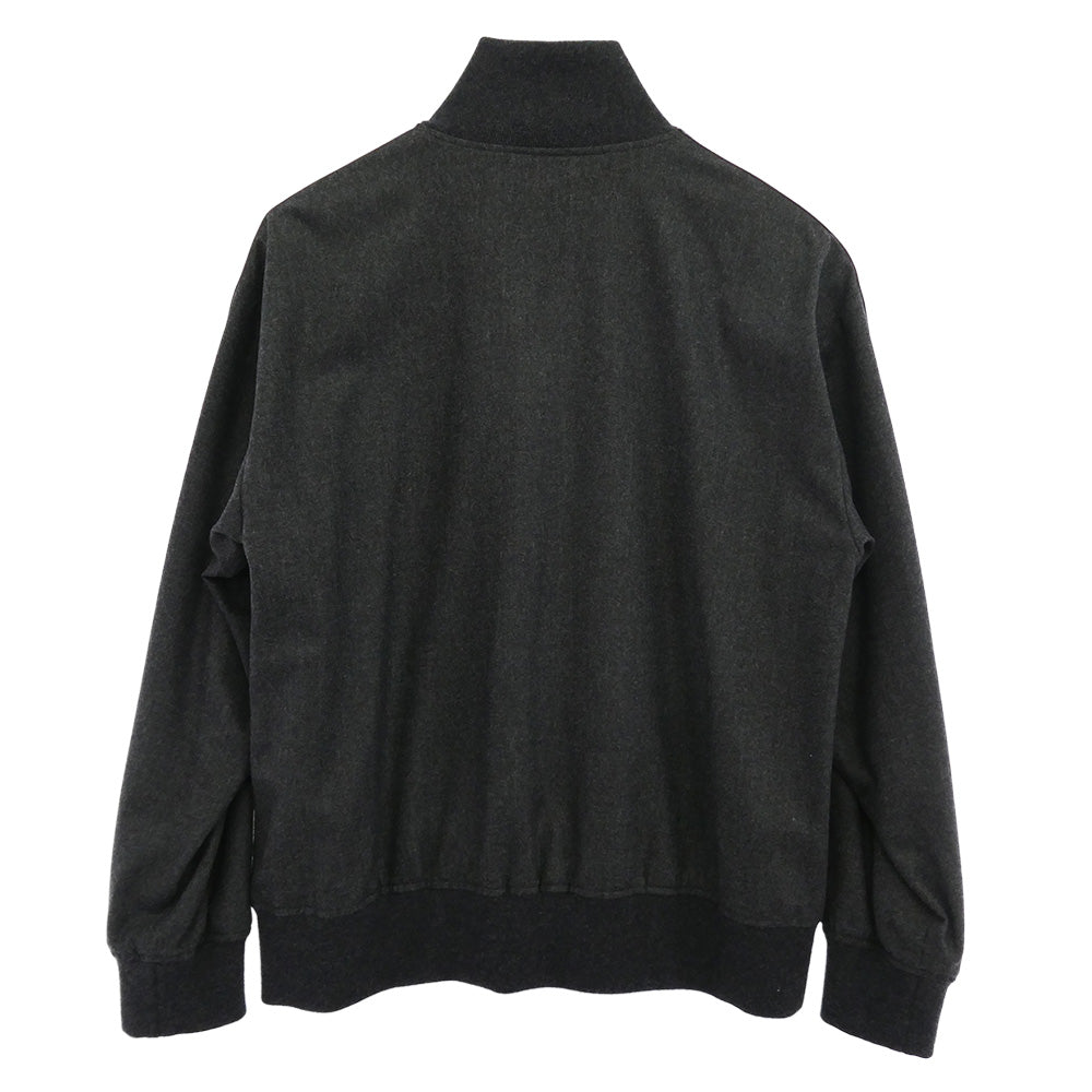 LOEWE ロエベ 25SS H526Y02WB1 TRACKSUIT JACKET ウール カシミヤ混 ラムレザーライン トラックスーツ ジャケット ブルゾン ダークグレー系 50【中古】