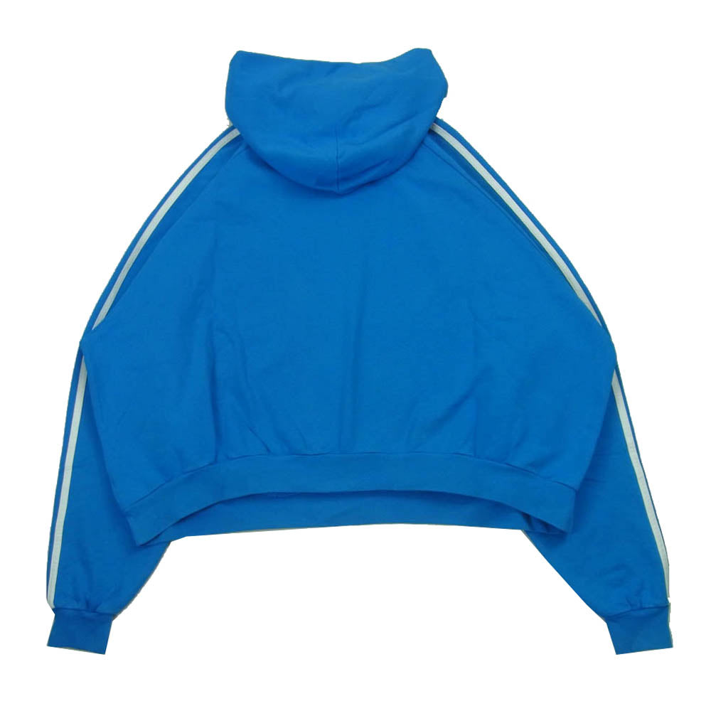 BALENCIAGA バレンシアガ 22AW 729322 adidas Hoodie Large Fit アディダス フーディー スウェット パーカー ライトブルー系 L【極上美品】【中古】