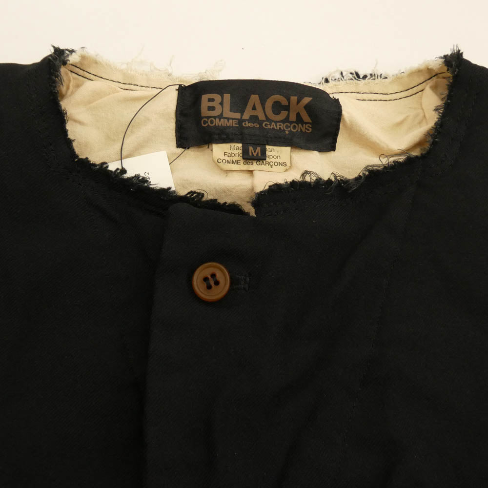 BLACK COMME des GARCONS ブラックコムデギャルソン 1P-J017 AD2015 エステル縮絨 襟変形 ブレザー テーラード ジャケット ブラック系 M【美品】【中古】