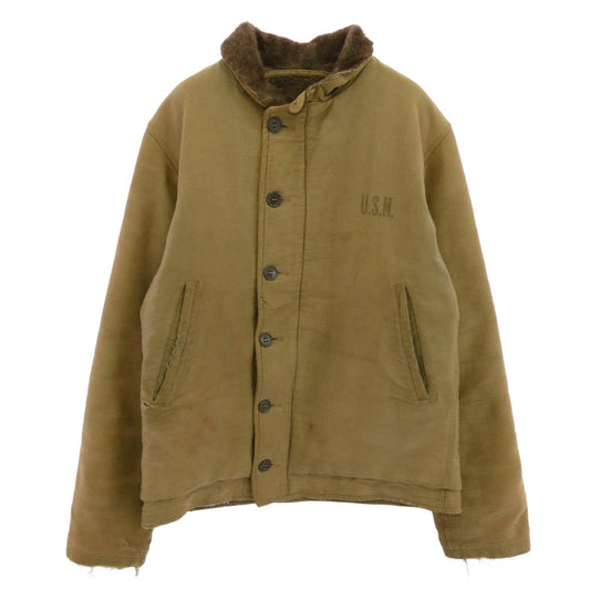 ヴィンテージ 40s～50s U.S NAVY N-1 ピケ デッキジャケット ベージュ系 36【中古】