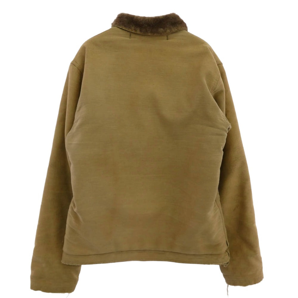 ヴィンテージ 40s～50s U.S NAVY N-1 ピケ デッキジャケット ベージュ系 36【中古】