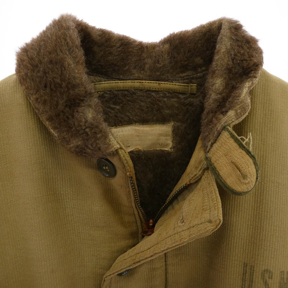 ヴィンテージ 40s～50s U.S NAVY N-1 ピケ デッキジャケット ベージュ系 36【中古】