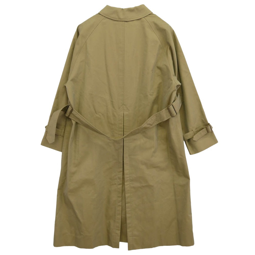 GYMPHLEX ジムフレックス GY-A0058SYR ベルテッドバルマカーンコート ステンカラー ロング アウター コート ベージュ系 14【極上美品】【中古】