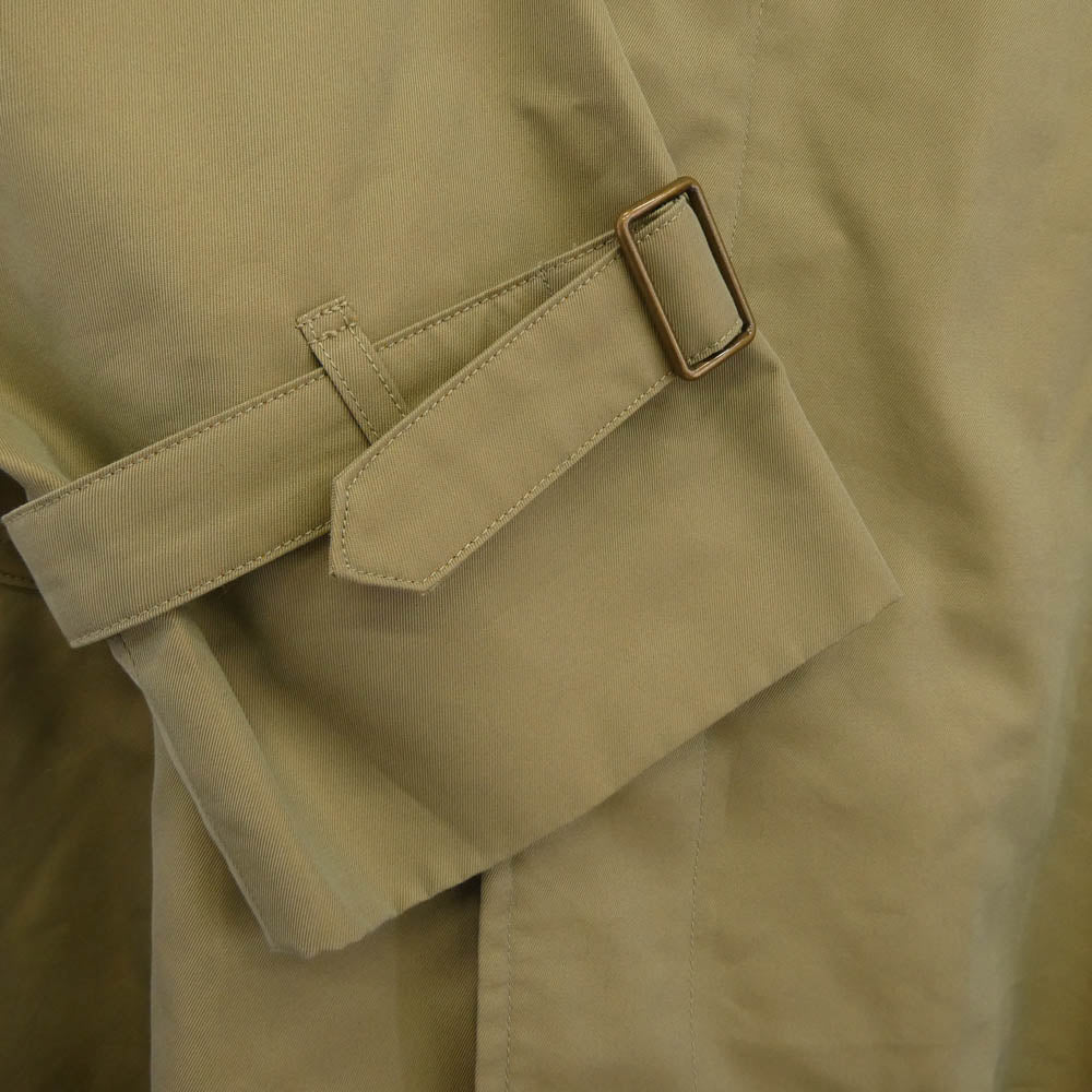 GYMPHLEX ジムフレックス GY-A0058SYR ベルテッドバルマカーンコート ステンカラー ロング アウター コート ベージュ系 14【極上美品】【中古】