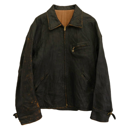 VISVIM ビズビム 23AW 0123205014002 UNO RIDERS JKT IT ベジタブルタンニングラムレザー ライダース レザー ジャケット ブラック系 3【新古品】【未使用】【中古】