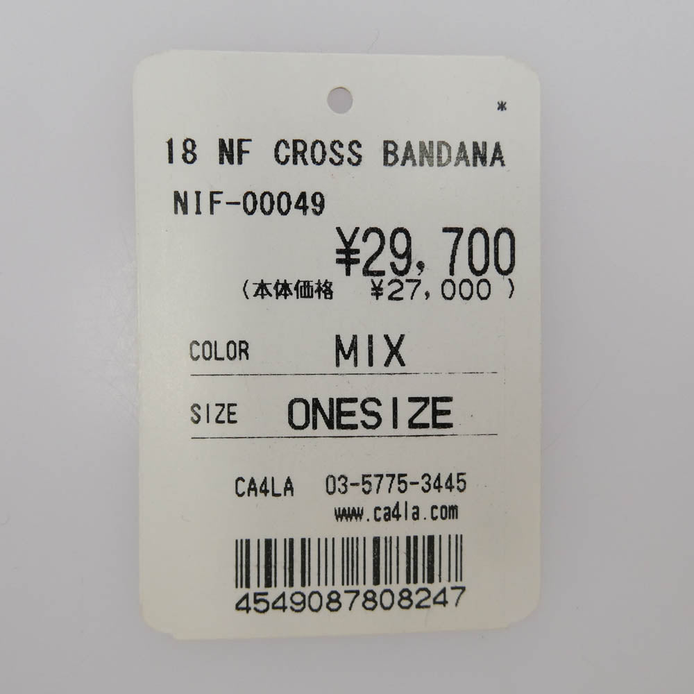 ニックフーケ NF CROSS BANDANA クロス バンダナ スカーフ マルチカラー系【極上美品】【中古】