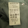 AURALEE オーラリー 25SS A25SP02CD ORGANIC COTTON DUCK PANTS オーガニック コットン ダック パンツ ライトグリーン系 3【新古品】【未使用】【中古】