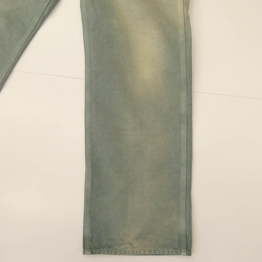 AURALEE オーラリー 25SS A25SP02CD ORGANIC COTTON DUCK PANTS オーガニック コットン ダック パンツ ライトグリーン系 3【新古品】【未使用】【中古】