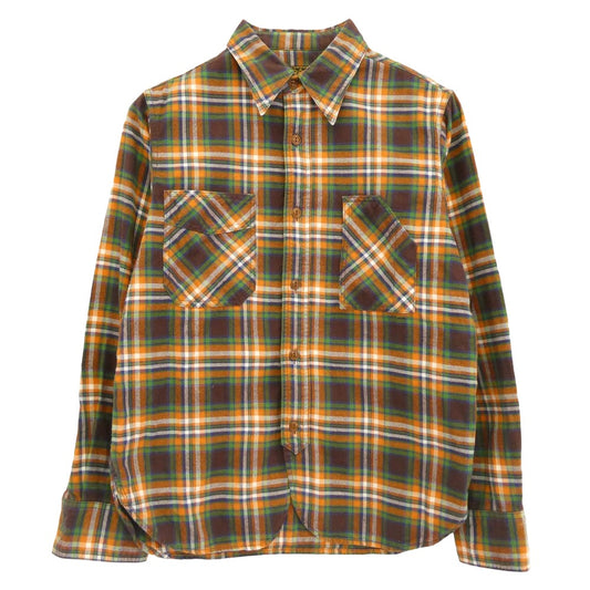 CUSHMAN クッシュマン Lot 25007 チンスト マチ付 長袖 チェック ネルシャツ マルチカラー系 サイズ表記なし【中古】