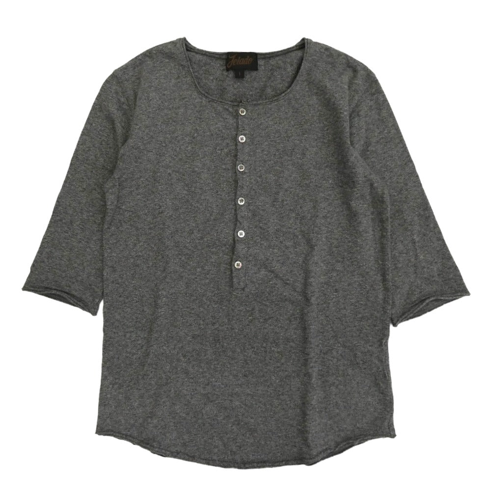 JELADO ジェラード ヘンリーネック 五分袖 カットソー Tシャツ グレー系 1【中古】
