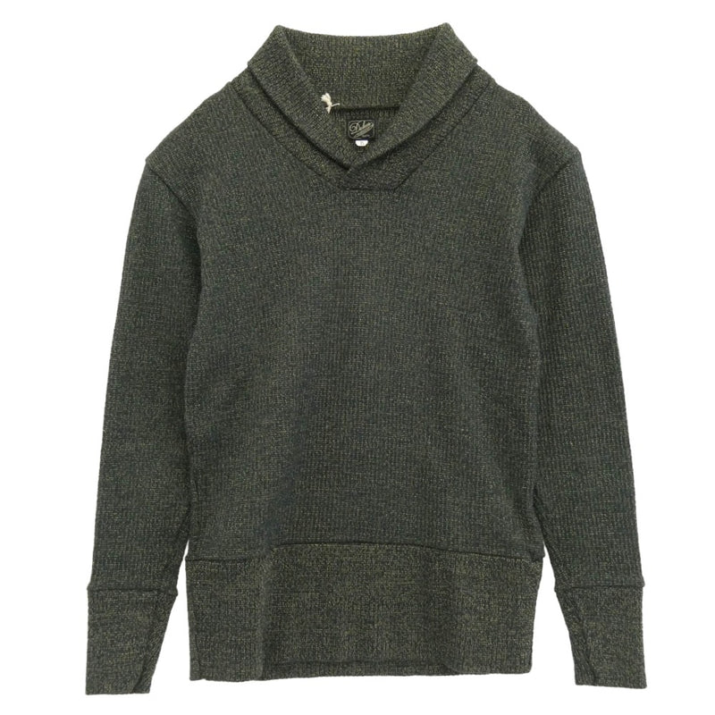 ダリーズ Singer Knit ショールカラー ラメ シンガー ニット グリーン系 35【美品】【中古】