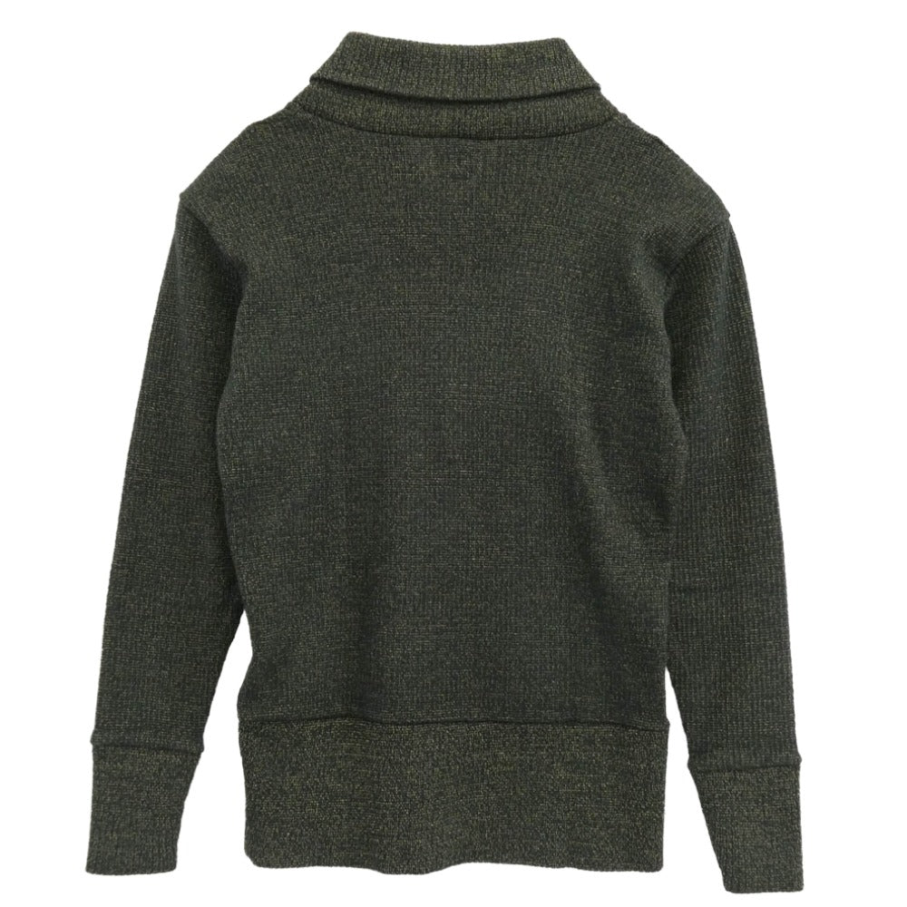 ダリーズ Singer Knit ショールカラー ラメ シンガー ニット グリーン系 35【美品】【中古】