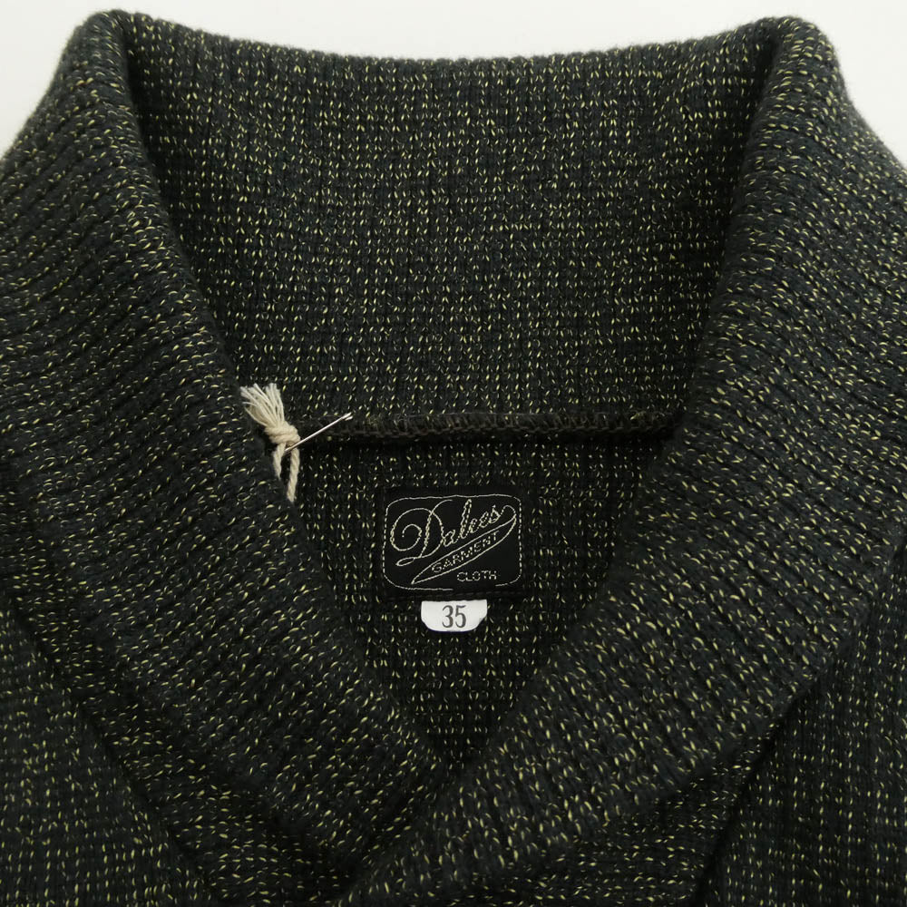 ダリーズ Singer Knit ショールカラー ラメ シンガー ニット グリーン系 35【美品】【中古】