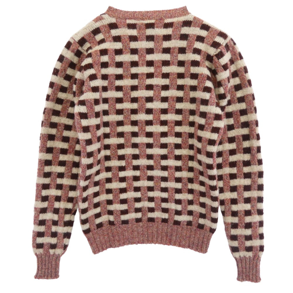 アジャスタブルコスチューム AK-033 JAMIESON'S FAIRISLE KNIT-WEAR ジャミーソンズ Vネック フェアアイル ニット セーター レッド系 34【極上美品】【中古】