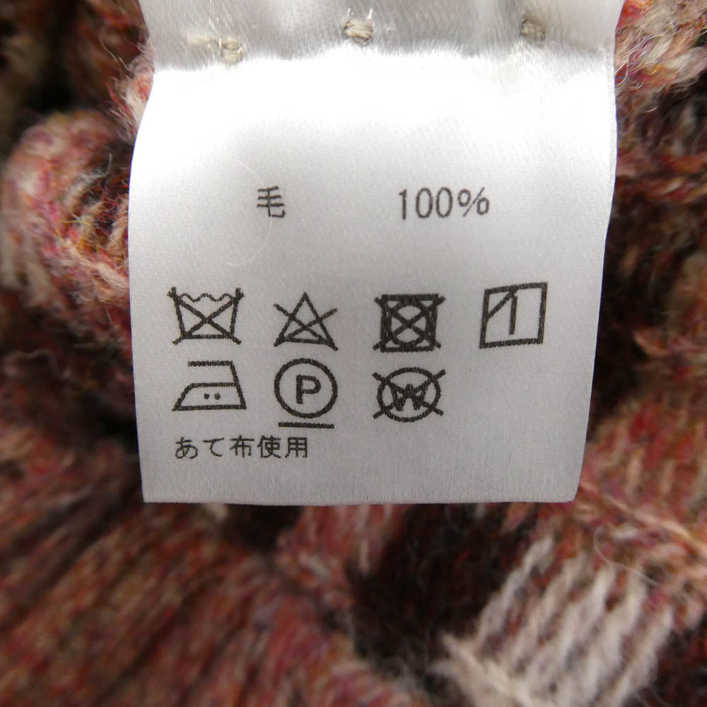 アジャスタブルコスチューム AK-033 JAMIESON'S FAIRISLE KNIT-WEAR ジャミーソンズ Vネック フェアアイル ニット セーター レッド系 34【極上美品】【中古】
