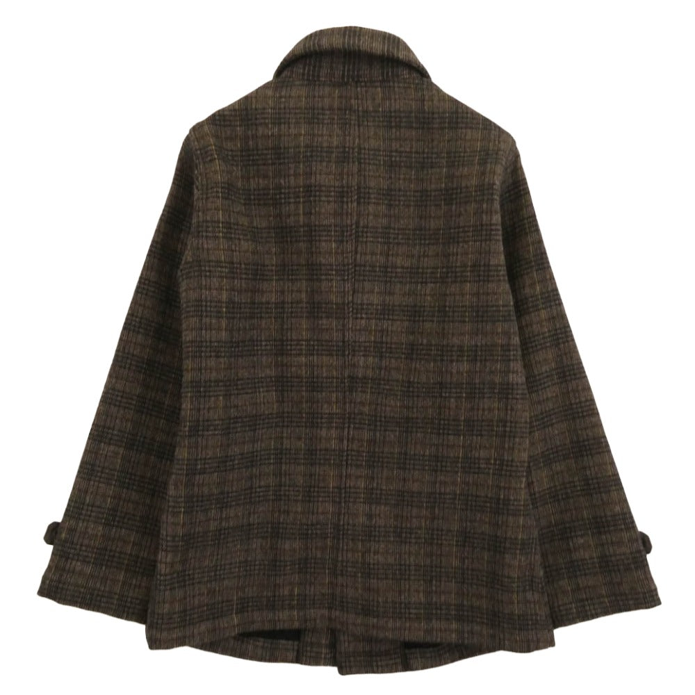 ダリーズ Babo Coat チェック柄 バボコート ダブル ジャケット 13.5 チャコール系 13.5【極上美品】【中古】