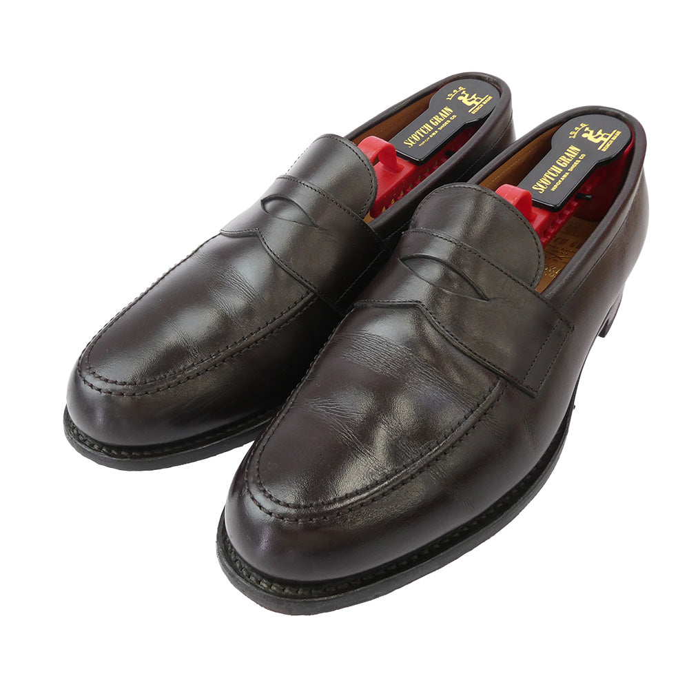 SCOTCH GRAIN スコッチグレイン 2268 VENTO レザー スリッポン ローファー ダークブラウン系 25.5【中古】