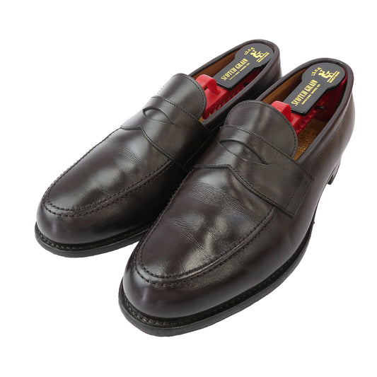 SCOTCH GRAIN スコッチグレイン 2268 VENTO レザー スリッポン ローファー ダークブラウン系 25.5【中古】