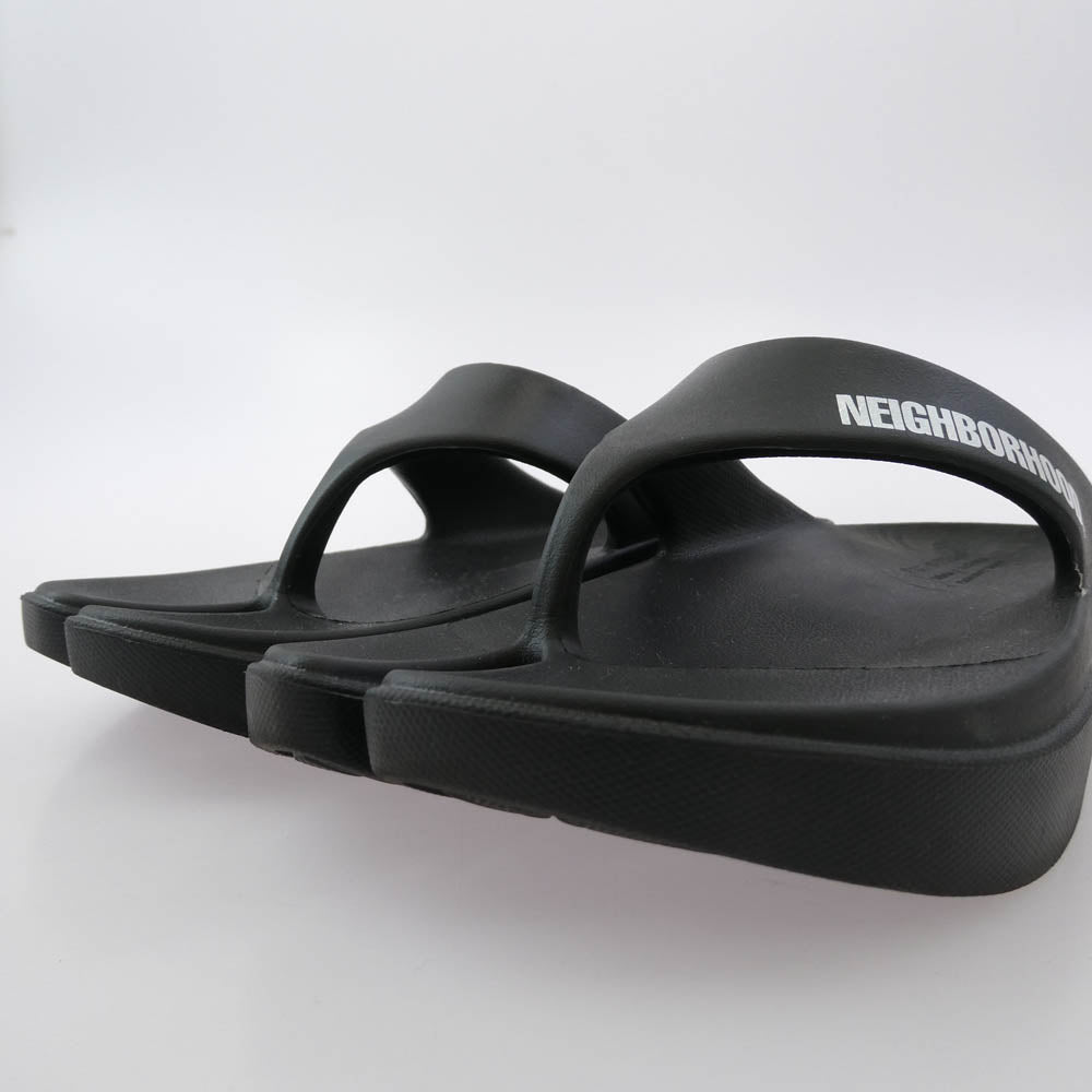 NEIGHBORHOOD ネイバーフッド NH X PAES SLIDE ロゴサンダル ブラック