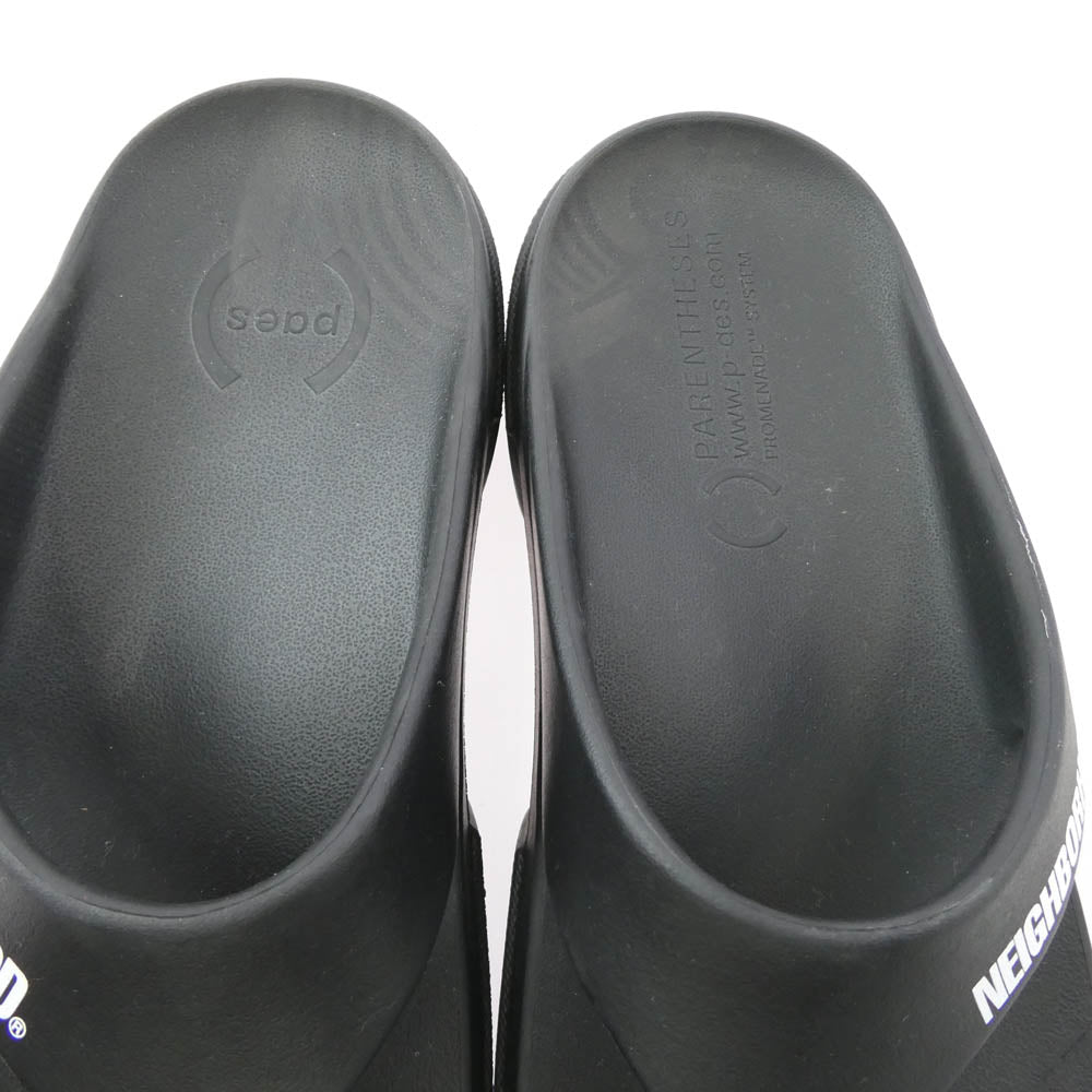 NEIGHBORHOOD ネイバーフッド × PAES . SLIDE スライド サンダル ブラック系 27cm【中古】