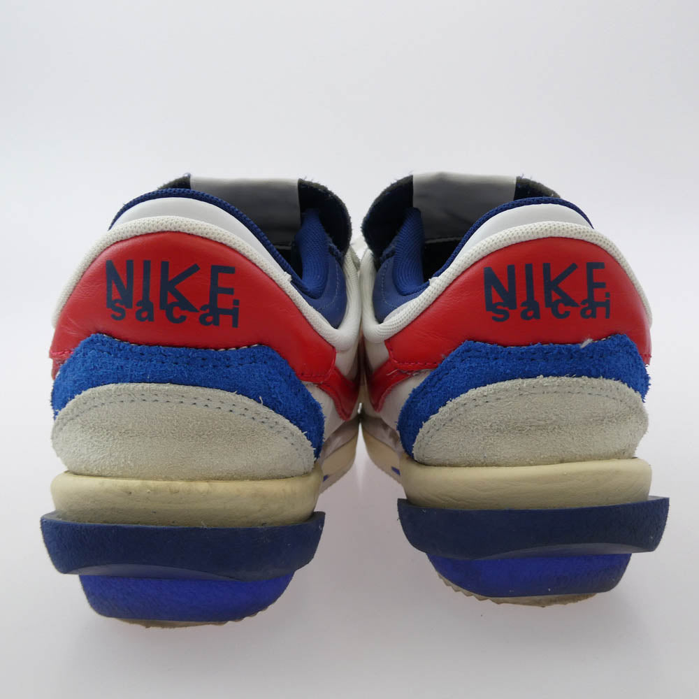 NIKE ナイキ DQ0581-100 × sacai サカイ Zoom Cortez White and University Red ズーム コルテッツ ユニバーシティレッド スニーカー ホワイト系 レッド系 ブルー系 27cm【中古】