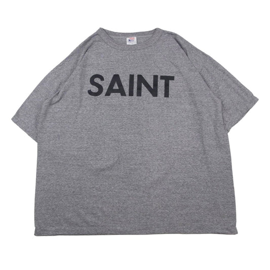 SAINT MICHAEL セントマイケル 25SS SM-HR8-0000-087 S/S SAINT Tee ロゴプリント 半袖 Tシャツ カットソー グレー系 XL【中古】