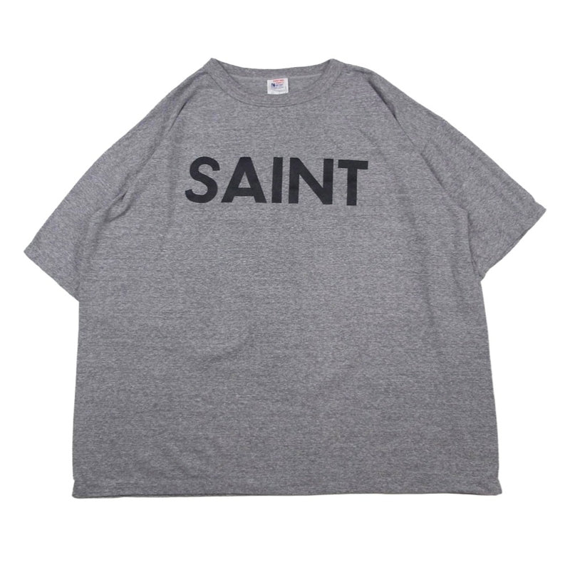SAINT MICHAEL セントマイケル 25SS SM-HR8-0000-087 S/S SAINT Tee ロゴプリント 半袖 Tシャツ カットソー グレー系 XL【中古】
