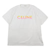 CELINE セリーヌ 22SS 2X10B671Q グラデーション ロゴ 半袖 Tシャツ カットソー ホワイト系 L【中古】