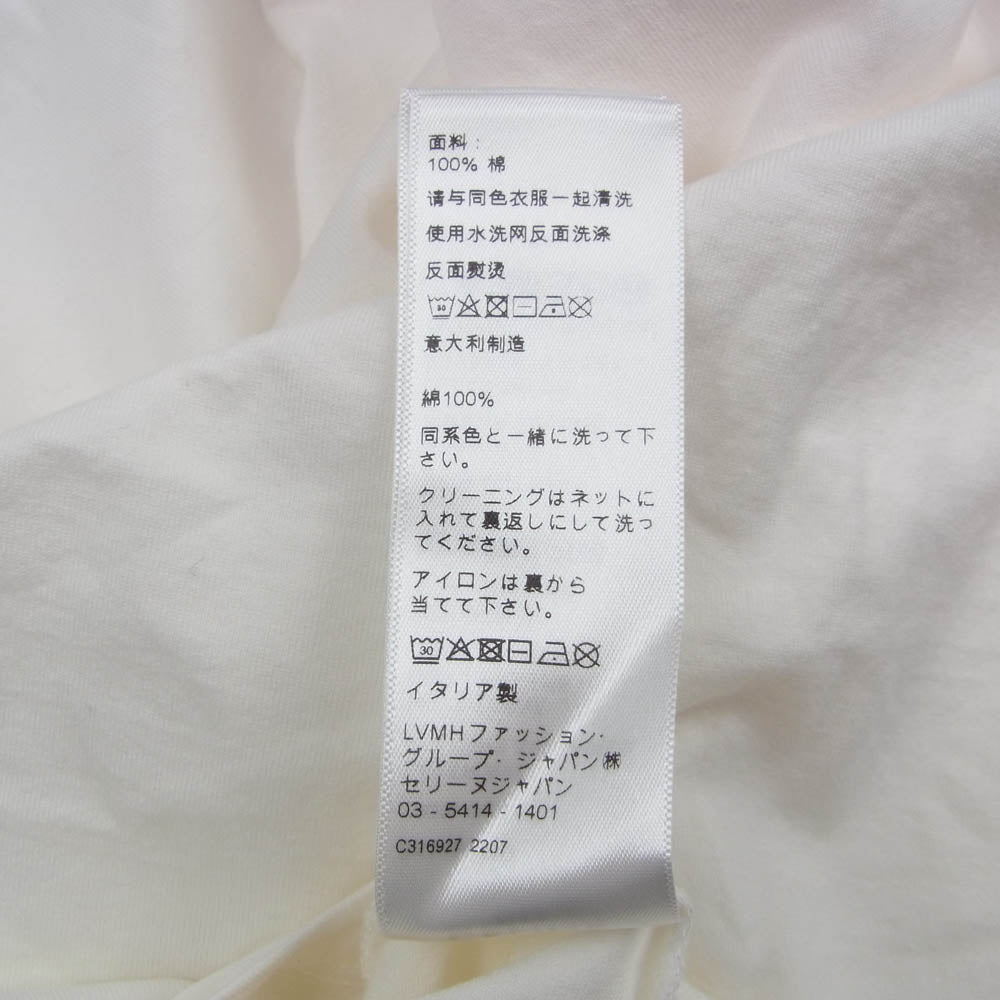 CELINE セリーヌ 22SS 2X10B671Q グラデーション ロゴ 半袖 Tシャツ カットソー ホワイト系 L【中古】