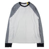 MONCLER モンクレール 23AW I209U8D00003 × FRAGMENT FRGMT フラグメント 千鳥柄切替 長袖 ロングスリーブ Tシャツ カットソー ホワイト系 L【中古】