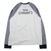 MONCLER モンクレール 23AW I209U8D00003 × FRAGMENT FRGMT フラグメント 千鳥柄切替 長袖 ロングスリーブ Tシャツ カットソー ホワイト系 L【中古】