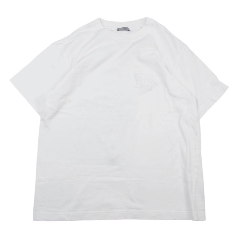 Dior ディオール 20AW 033J625I0554 Shawn Stussy T-Shirt ショーンステューシー ロゴ刺繍 半袖 Tシャツ カットソー ホワイト系 XL【中古】
