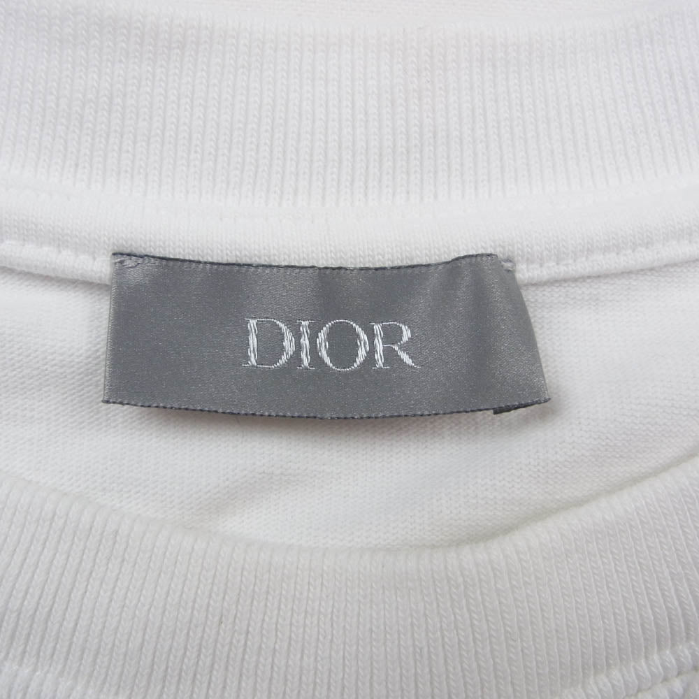 Dior ディオール 20AW 033J625I0554 Shawn Stussy T-Shirt ショーンステューシー ロゴ刺繍 半袖 Tシャツ カットソー ホワイト系 XL【中古】