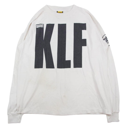 SAINT MICHAEL セントマイケル SM-HR1-0000-C05 KLF LS TEE ロングスリーブ 汚れ加工 長袖 Tシャツ カットソー ロンT オフホワイト系 L【中古】