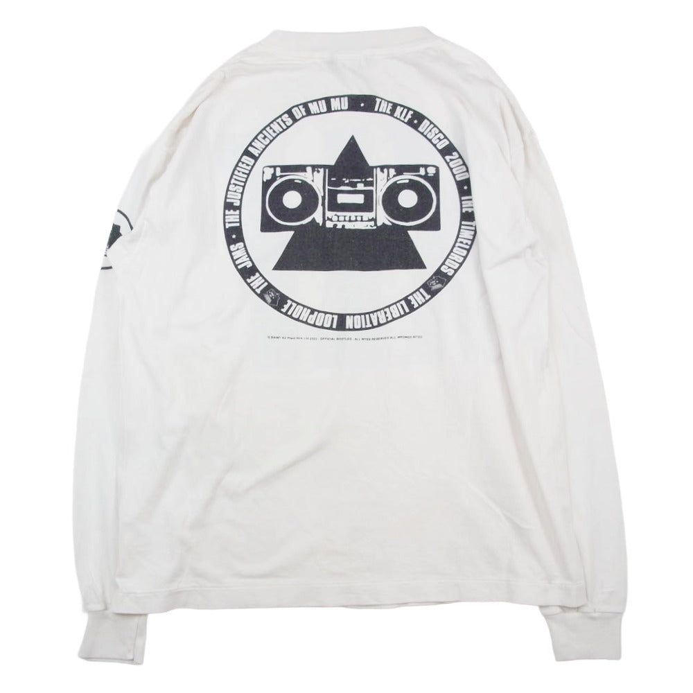 SAINT MICHAEL セントマイケル SM-HR1-0000-C05 KLF LS TEE ロングスリーブ 汚れ加工 長袖 Tシャツ カットソー ロンT オフホワイト系 L【中古】
