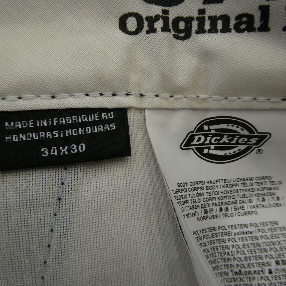カリフォークス × Dickies 874 Embroidery W-Chain ディッキーズ エンブロイダリー チェーン刺繍 ワーク パンツ ブラック系 34X30【極上美品】【中古】