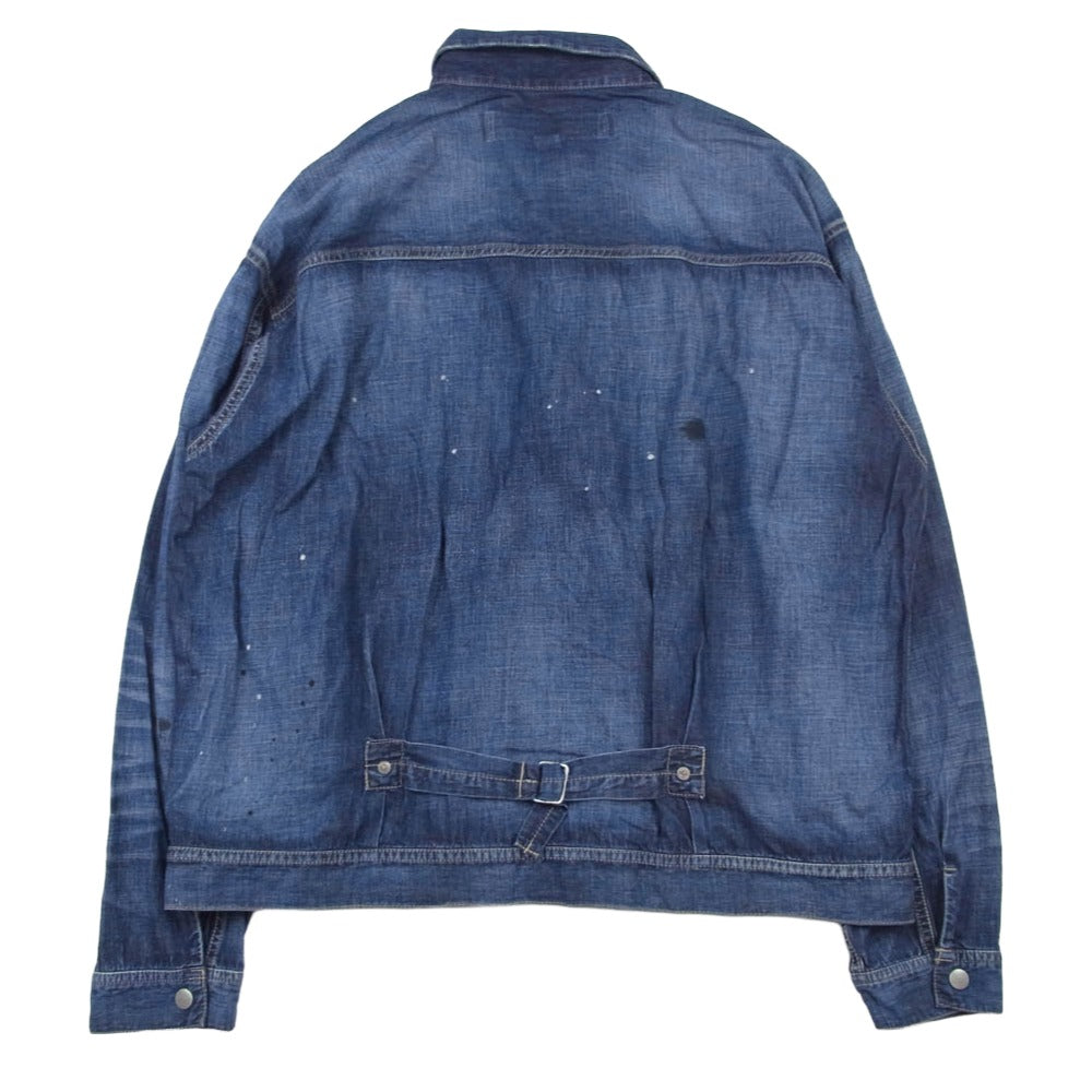 NEIGHBORHOOD ネイバーフッド 24SS 241SPNH-JKM04 WASHED LIGHTWEIGHT DENIM JACKET ペンキ加工 ウォッシュド ライトウェア デニム ジャケット インディゴブルー系 XL【中古】