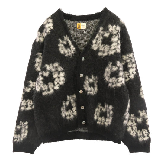 SAINT MICHAEL セントマイケル 24AW SM-YS1-0000-C50 × DENIM TEARS デニムティアーズ DT MH CARDIGAN モヘア カーディガン ブラック系 L【中古】