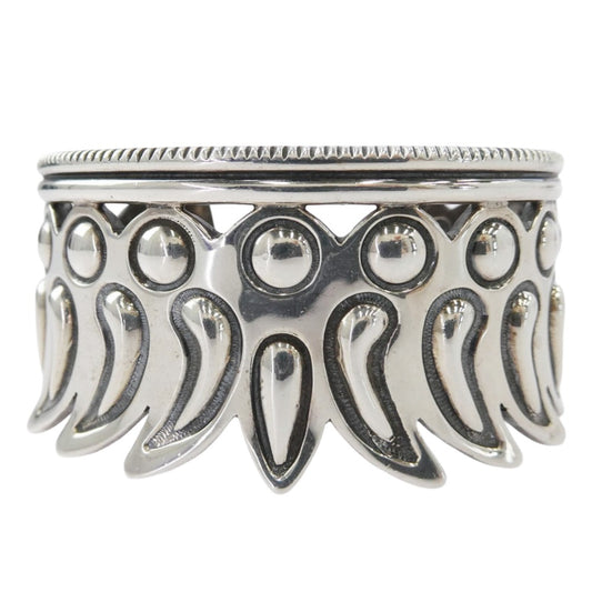 Cody Sanderson コディサンダーソン Navajo ナバホ Repo Feather Inward レポフェザー インワード バングル シルバー系【中古】