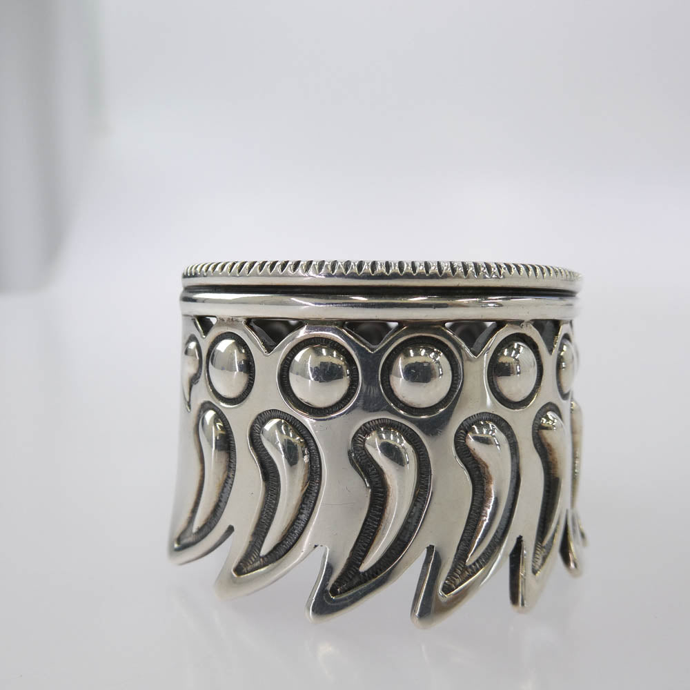 Cody Sanderson コディサンダーソン Navajo ナバホ Repo Feather Inward レポフェザー インワード バングル シルバー系【中古】