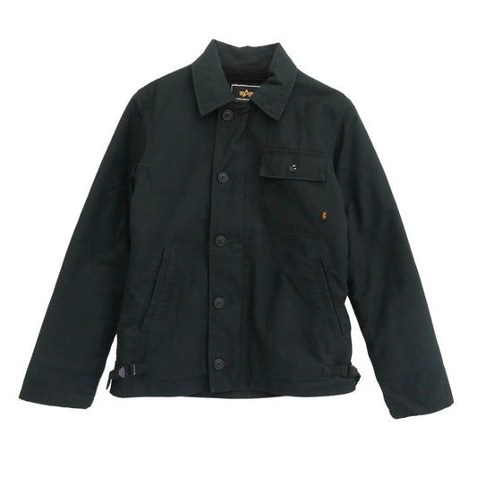 ALPHA アルファ TA1166-001 ミリタリー 内ボア デッキ ジャケット ダークネイビー系 M【中古】